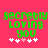 Green pixelated text 'secretly loving you' on bright pink background with white and pink hearts below.