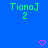 Green text 'TianaJ 2' appears multiple times on a blue background with pink heart and arrow symbols floating around.