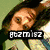 Six pixelated images of a person with long dark hair in various poses and text overlays, arranged in two on a background