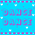 A static image with a bright blue background featuring repeated pink 'DANCE' text, white and pink heart-shaped patterns, and scattered small dots.