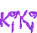 Purple stylized text characters repeat across a light gray background in two horizontal , forming a pixelated wordwall pattern