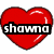 Six red heart-shaped icons with white glossy highlights arranged in two , each containing text or symbols in black-outlined white font