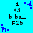 Pixelated blue background with black text and blue geometric shapes; four identical arranged in a showing 'i <3 b-ball #25' and a blue square-dot animation