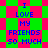 Blue text reading "I LOVE MY FRIENDS SO MUCH" on a green and pink checkered background with diamond-shaped patterns.