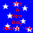 Blue background with white stars and red text reading "It's A New Day OBAMA '09" repeated in a pattern