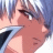 A 48x48 pixel buddy icon featuring a side-profile anime character with light blue hair and pink skin on the left, paired with "Anime IM" text in white pixelated font on black background on the right.