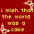 Red background with yellow pixelated text repeating 'i wish that the world was a .cake' and white square-based symbols at top-left, bottom-left, and top-right corners.
