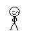 Pixelated stick figure animation with multiple poses and expressions, including smiling, neutral, surprised, and distressed states, each paired with "Let me out" text.