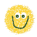Yellow circular pixelated icon with green outline showing two expressions: one with white eyes and green pupils, another with a heart-shaped mouth.
