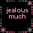 Black background with pink text and decorative elements arranged in a pattern