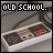 nine pixelated images showing a white and black game controller with red buttons, each with a different version of the text 'OLD SCHOOL' above it