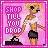 A 4x3 contact sheet of a pixel-art animated icon featuring a blonde cartoon woman in a white crop top and black shorts holding a black shopping bag, with pink background text "SHOP TILL YOU DROP".