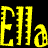 Animated contact sheet showing five sequential frames of a yellow text-based animation with colored pixel accents on black background and gray transparency area.