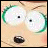 A four- with a pixelated anime-style face in the top-left and repeated text in the other