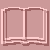 A static image of an open book with a pencil, displayed in multiple variations showing different page states and pencil positions.