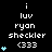 Pixelated text and heart symbols on black background with gray corner, showing animation of increasing blue hearts below 'checkler <333' lines.