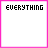 25 white with pink borders displaying text variations and symbols about cannibalism, including 'EVERYTHING', 'EATABLE', 'CANNIBALISM', and small figures