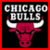 A pixelated graphic with a red border, featuring the Chicago Bulls logo on the left and stylized text reading 'Tha Baby Bulls' on the right.