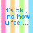 A static image with vertical pastel stripes and blue pixelated text expressing feelings about being called 'weird' by others.