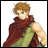A pixelated anime-style character with brown hair and a red cape stands on the left side of a split-screen contact sheet, while the right side displays stylized text "Anime IM" above smaller text "COM" against a black background.