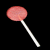 Animated sequence of lollipops and text repeating 'I'll take you to the Candy Shop' and 'I'll let you lick the Lolly Pop' in blue and pink fonts on black background.