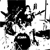 Black-and-white pixelated image with drum kit on left and repeated 'ADAM' text across two