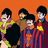 Four pixelated figures in colorful clothing stand against an orange background with purple text reading "Ringo is my Starr!!!" on the right.