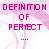 A 4-frame animated contact sheet showing a pink text-based animation with the phrase "[every moment i'm with you]" and "DEFINITION OF PERFECT ..." against a white background with faint pink floral patterns.