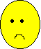 Four yellow circular faces with black eyes and mouths arranged in a , showing two sad expressions and two smiling expressions