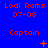 Blue background with orange text reading "Lodi Rams 07-08" and "Captain" in a pattern, featuring animated star-like symbols that change position across frames