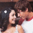 A pixelated image of a couple embracing, with a bright pink background and blue text reading 'they are so cute' and 'TOGETHER'.