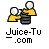 Pixelated icon shows two yellow-shirted figures with white heads interacting with a dark cylindrical object, text below reads Juice-Tu.com.