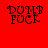 Four display the text 'DUMP FUCK' in pixelated black letters on red, pink, white, and light pink backgrounds with no visible animation changes