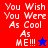 Pixelated text "You Wish You Were As Cool As ME!!!" on red and blue backgrounds with star symbols, transitioning from a blue star to a red star.