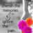 A static pixelated image shows a grayscale background with partial text and colorful floral elements in the lower right corner.