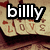four showing a sequence where the top-left displays 'billy' text over cards, while subsequent remove this text