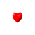 Red heart shapes of varying sizes arranged in a pattern on a white background