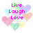 Pixelated heart-shaped background with pink text reading "Live Laugh Love" and "cuz life is too short" in different frames.