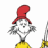 Pixelated cartoon character with red hat, gray face, yellow body on white background; green text 'OriginalIcons.com' on dark green