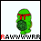 Green cartoon turtle with red headband, shell alternates between dark green and yellow across frames.