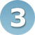 Three light blue circular icons with white numerals 3, 2, and 1 arranged in a pattern on a gray background