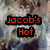 A static image with four text blocks over a blurred background: red 'Jacob's Hot', purple 'Edward's Not', green 'TEAM JACOB!', and empty space.