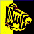 Pixelated icon with yellow and blue color scheme showing stylized text on split background, animated to alternate between two distinct visual states.