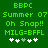 Green background with pixelated green text reading BBPC, Summer 07, Oh Snap!!, MILG=BFLL, and white plus signs with one gray plus sign.