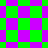 Green and purple diamond-shaped form a shifting pattern with alternating color arrangements