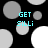 Black background with scattered gray and white circles; cyan text 'GET SILLi' appears in four locations across the image.