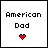 Animated contact sheet of a pixel art icon featuring "American Dad" text and heart symbols transitioning between red, white, blue, and empty states before revealing the character Stan Smith.