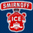 Animated contact sheet of a Smirnoff Ice-themed buddy icon with pixelated text animation cycling through highlighted words on a blue background.