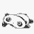 A black-and-white animated sequence of a cartoon car with large circular eyes, showing multiple poses including front, side, and angled views.