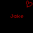 Red pixelated heart symbol above two instances of the name 'Joke' in red pixelated text on a black background.